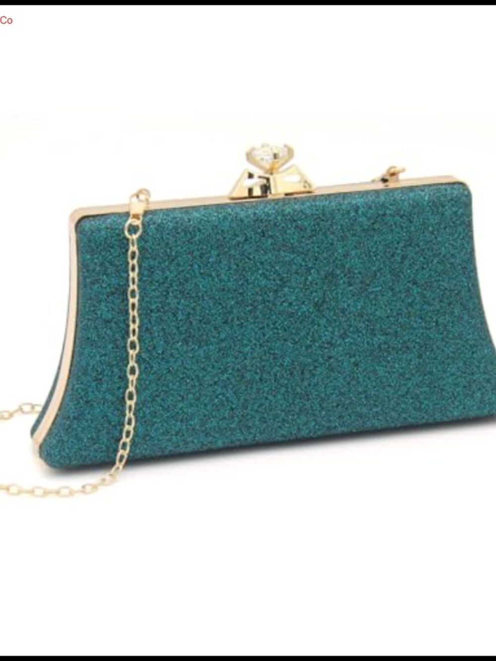 Sequin Evening Clutch with Detachable Chain Crossbody Strap